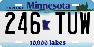 MN license plate 246TUW
