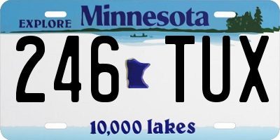 MN license plate 246TUX