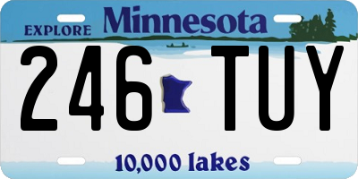 MN license plate 246TUY