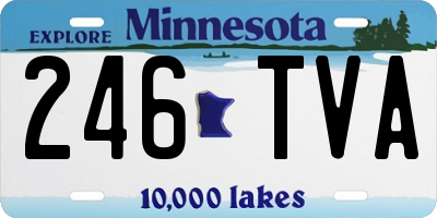 MN license plate 246TVA
