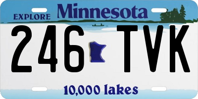 MN license plate 246TVK