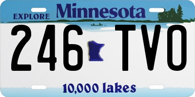 MN license plate 246TVO