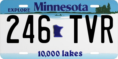 MN license plate 246TVR