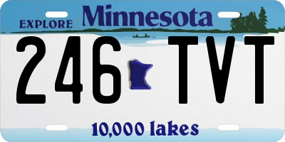 MN license plate 246TVT