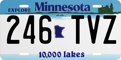 MN license plate 246TVZ
