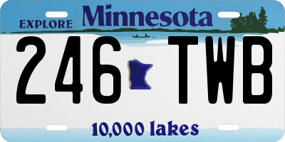 MN license plate 246TWB