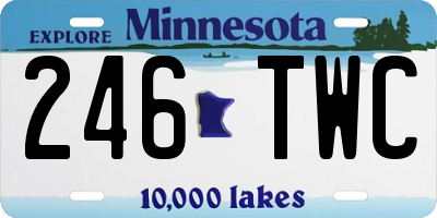 MN license plate 246TWC