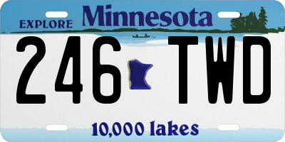 MN license plate 246TWD