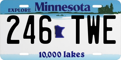 MN license plate 246TWE