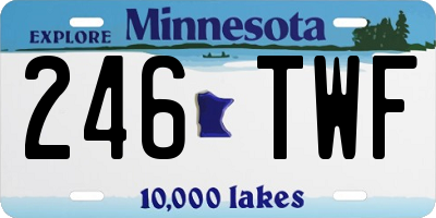 MN license plate 246TWF