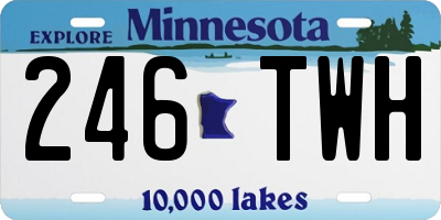 MN license plate 246TWH