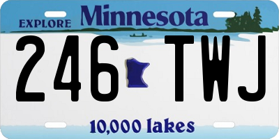 MN license plate 246TWJ