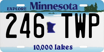 MN license plate 246TWP
