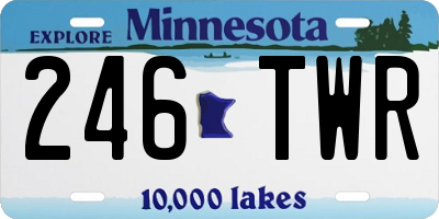 MN license plate 246TWR