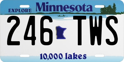 MN license plate 246TWS