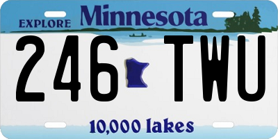 MN license plate 246TWU
