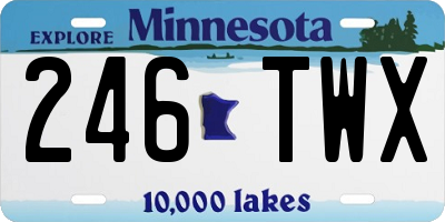 MN license plate 246TWX