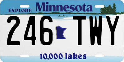 MN license plate 246TWY
