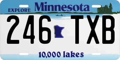 MN license plate 246TXB