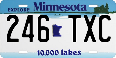 MN license plate 246TXC
