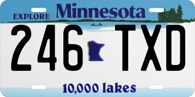 MN license plate 246TXD