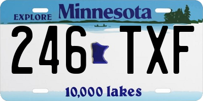 MN license plate 246TXF