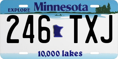 MN license plate 246TXJ