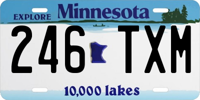 MN license plate 246TXM