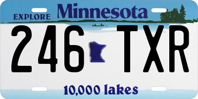 MN license plate 246TXR