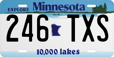 MN license plate 246TXS
