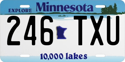 MN license plate 246TXU