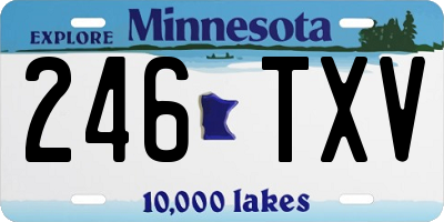 MN license plate 246TXV