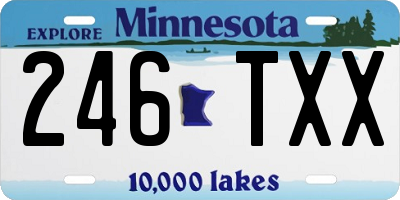 MN license plate 246TXX