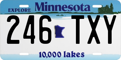 MN license plate 246TXY
