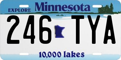 MN license plate 246TYA