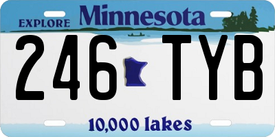 MN license plate 246TYB