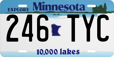 MN license plate 246TYC