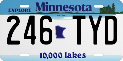 MN license plate 246TYD