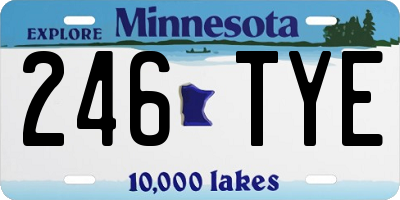 MN license plate 246TYE