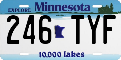 MN license plate 246TYF