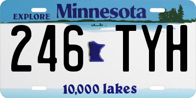 MN license plate 246TYH