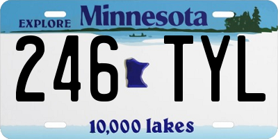 MN license plate 246TYL