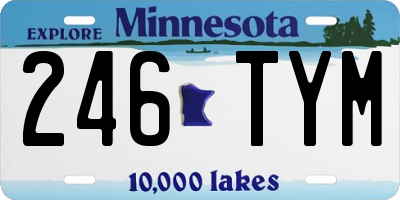 MN license plate 246TYM