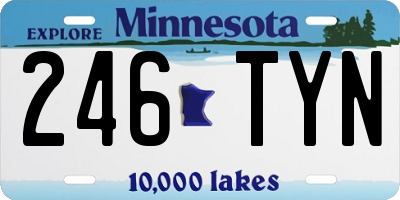 MN license plate 246TYN