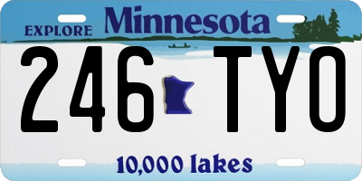 MN license plate 246TYO