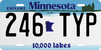 MN license plate 246TYP