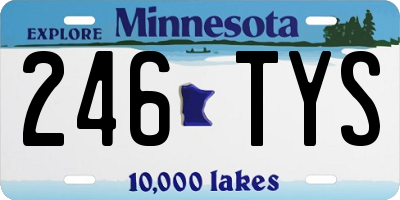 MN license plate 246TYS