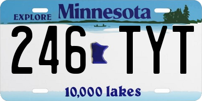 MN license plate 246TYT