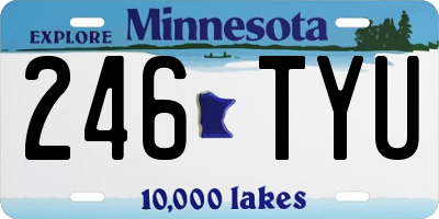 MN license plate 246TYU
