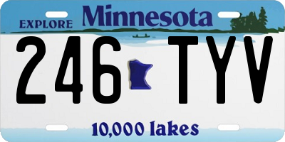 MN license plate 246TYV